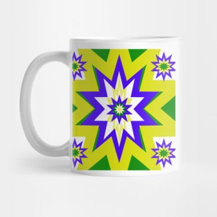 Star Graphic Yellow and Blue Mug